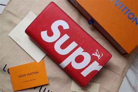 lv supreme long wallet price|real supreme wallet.